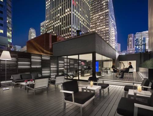 rooftop lounge at AKA Times Square